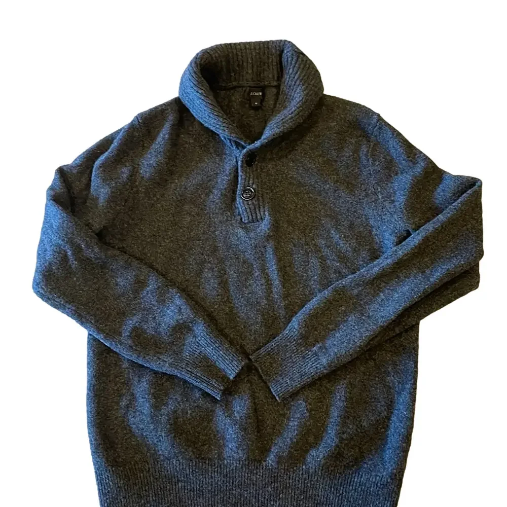 J.Crew Men’s Medium Gray 100% Lambs Wool Long Sleeve Sweater
